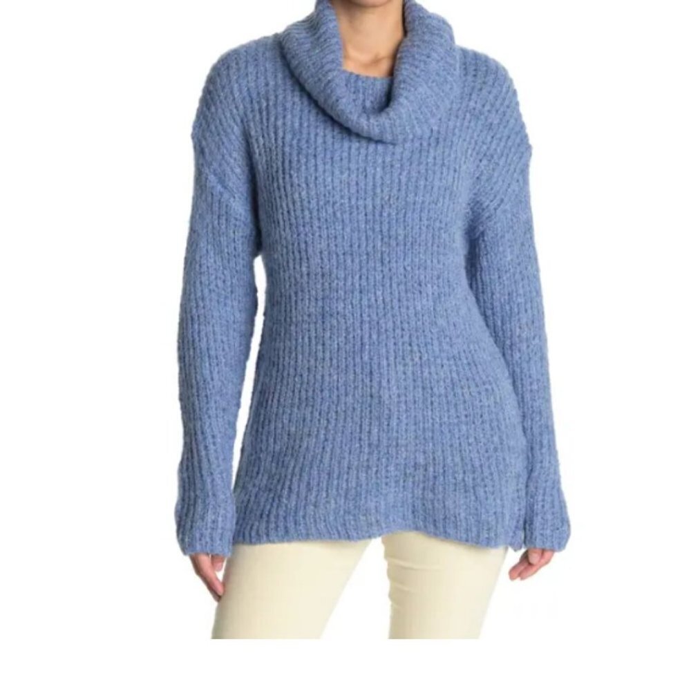 STITCHDROP Speckled Yarn Cowl Neck Sweater M